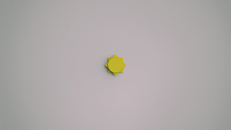 Yellow Sun Symbol — Neutral