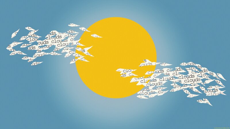 Yellow Sun with Clouds