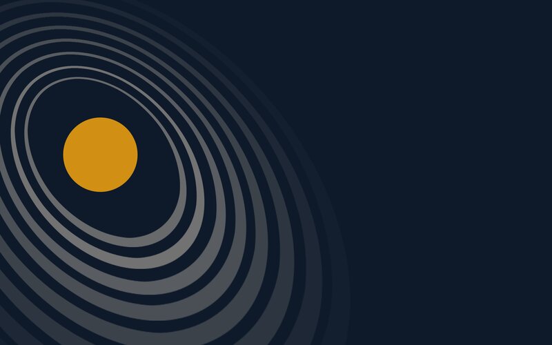Yellow Sun with Concentric Rings