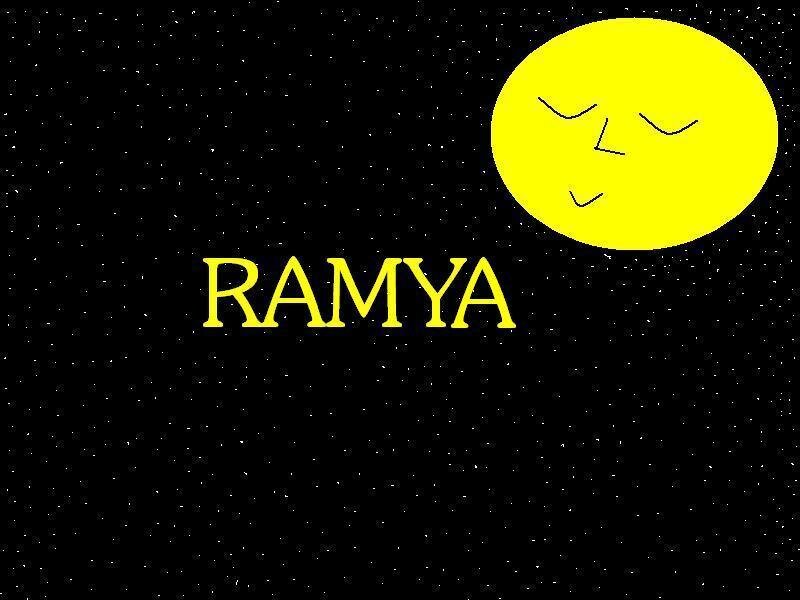 Yellow sun with name Rama
