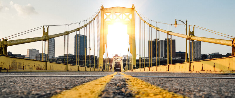 Yellow Suspension Bridge — Dramatic
