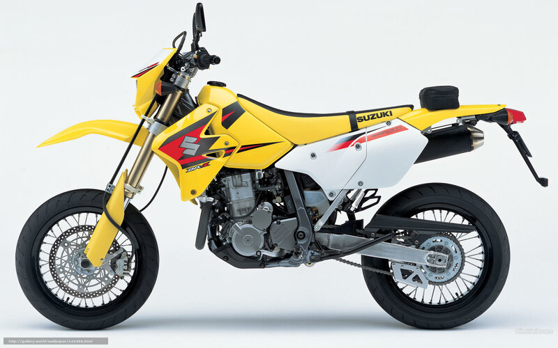 Yellow Suzuki DR-Z Motorcycle — Neutral