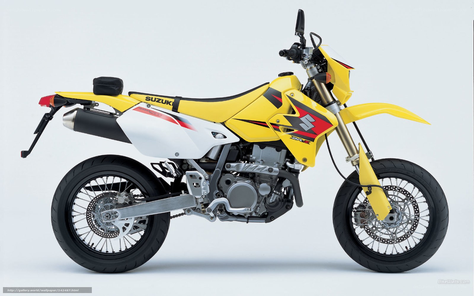 Yellow Suzuki DR-Z motorcycle