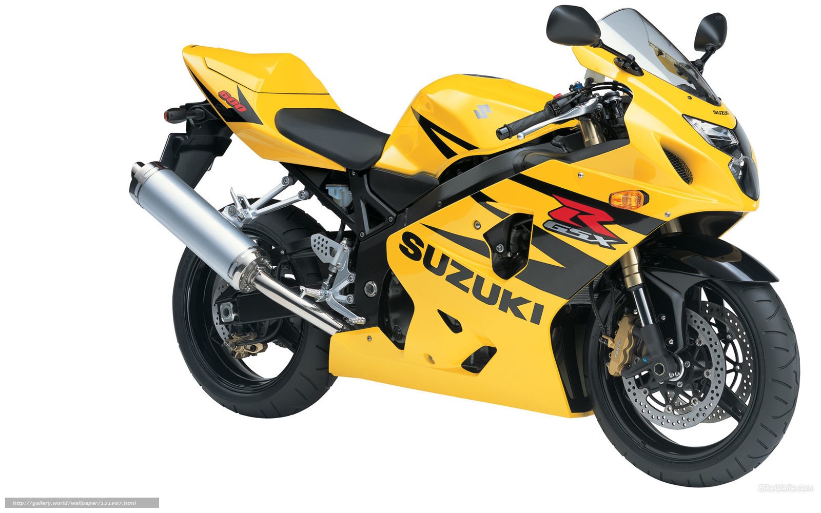 Yellow Suzuki GSX-R motorcycle