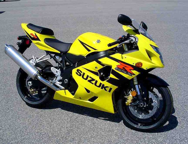 yellow suzuki gsx-r motorcycle