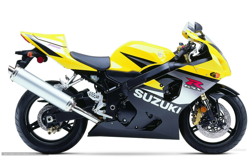 Yellow Suzuki GSX-R motorcycle