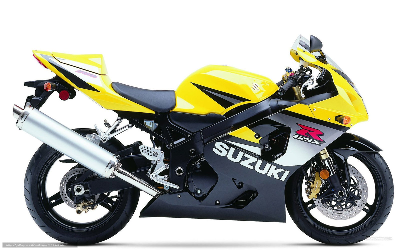 Yellow Suzuki GSX-R motorcycle