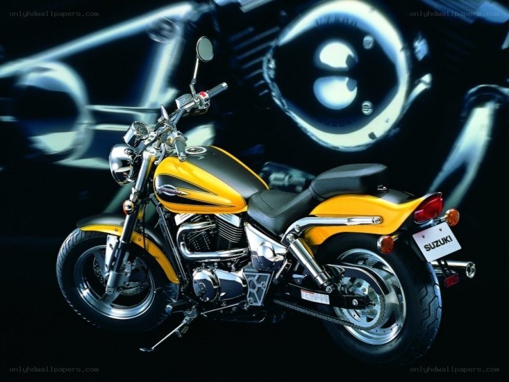 Yellow Suzuki motorcycle