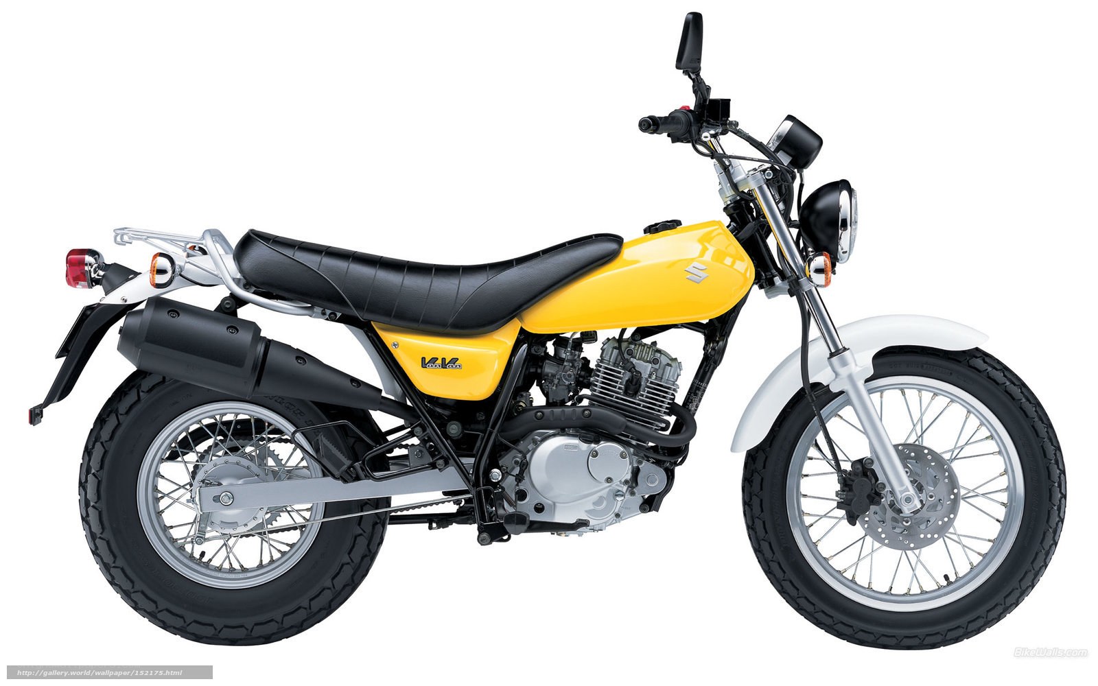 Yellow Suzuki motorcycle