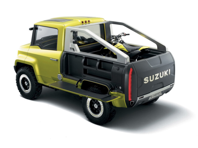 Yellow Suzuki Pickup Truck