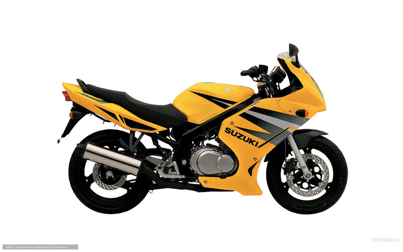 Yellow Suzuki sport motorcycle