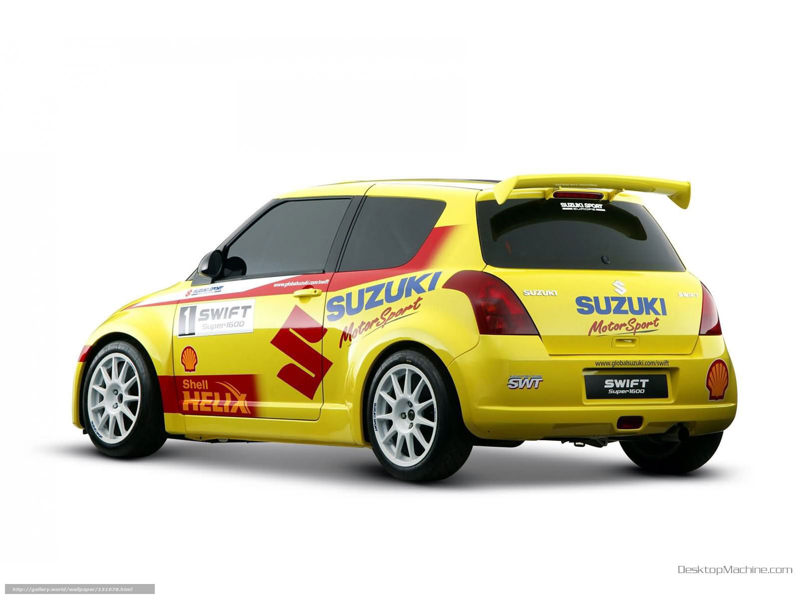 Yellow Suzuki Swift race car