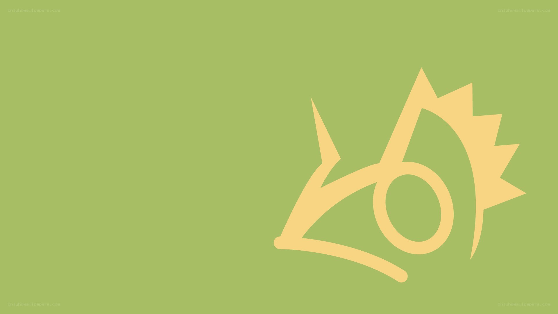 yellow symbol on green background