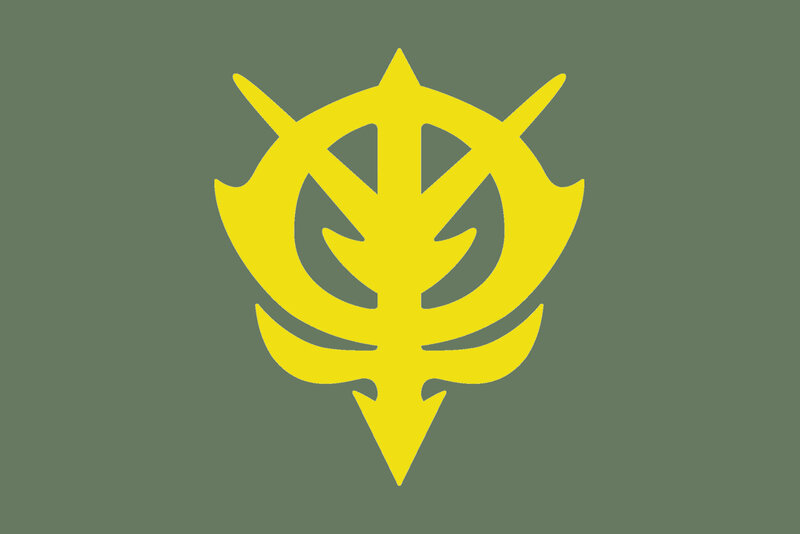 yellow symbol on green background