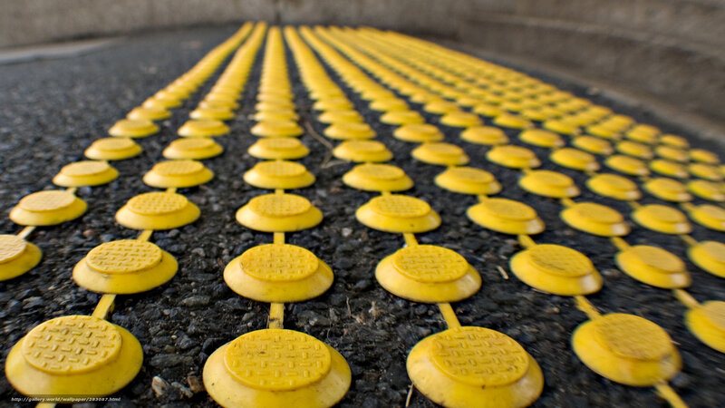 yellow tactile paving dots