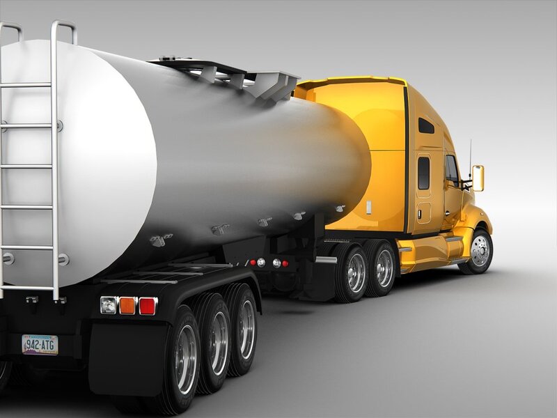 Yellow Tanker Truck — Neutral