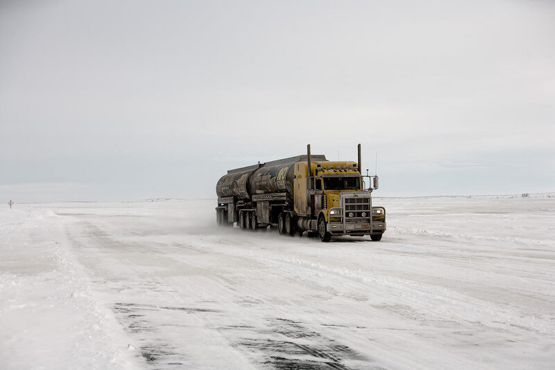 Yellow Tanker Truck