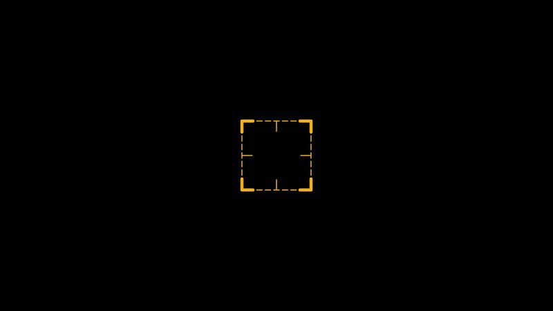 Yellow Targeting Reticle — Black