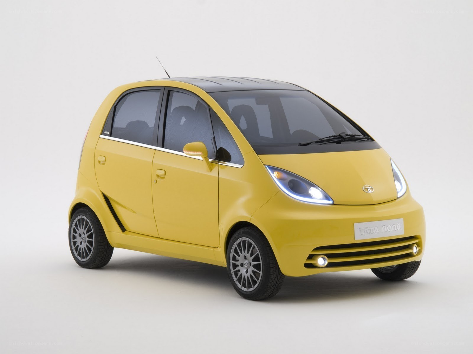 Yellow Tata Nano car