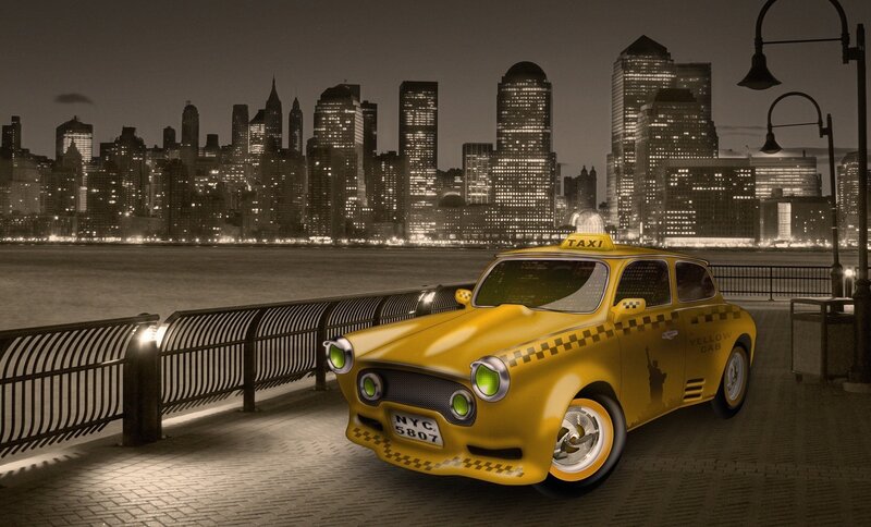 Yellow Taxi Cab — Dramatic