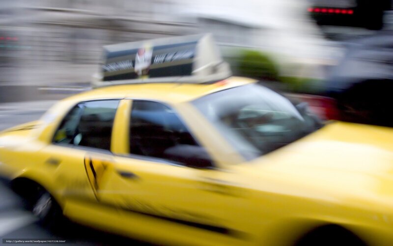 Yellow Taxi Cab — Dynamic, Photograph