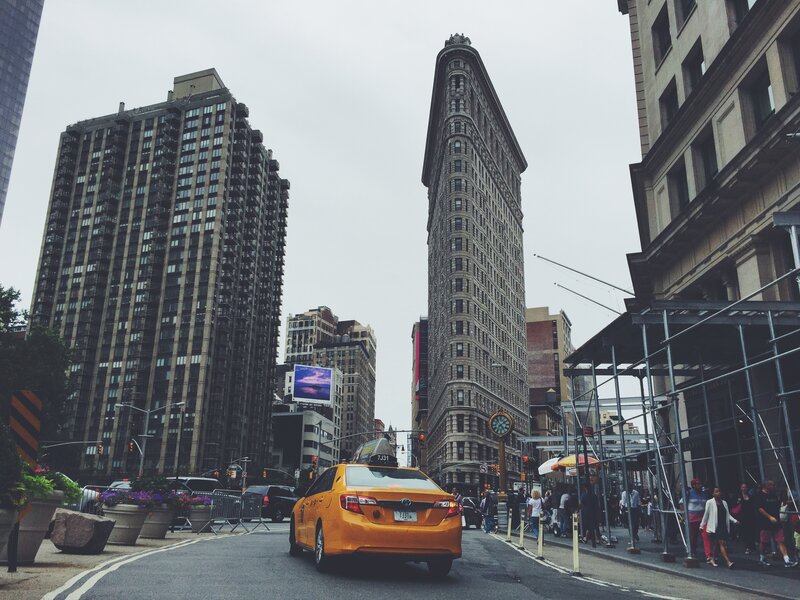 Yellow Taxi in City — Urban, Afternoon