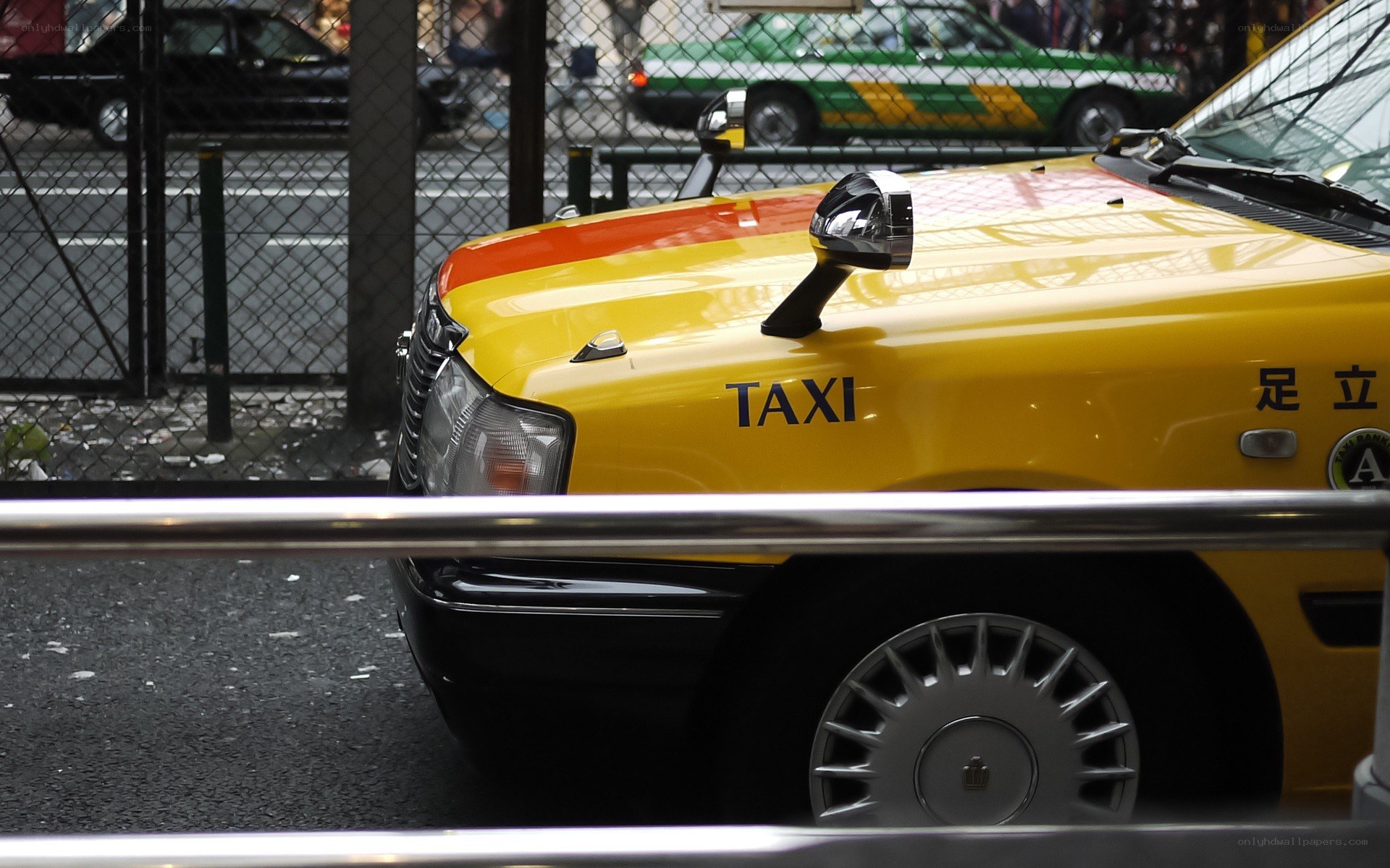 yellow taxi in city