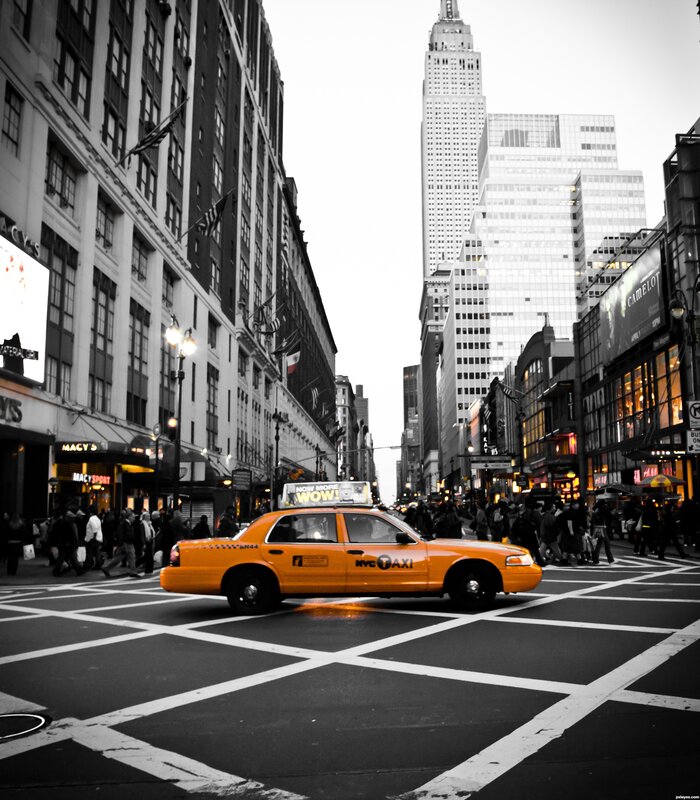 Yellow taxi in New York City