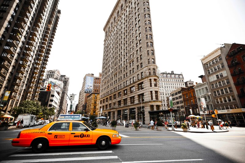 Yellow taxi in New York City