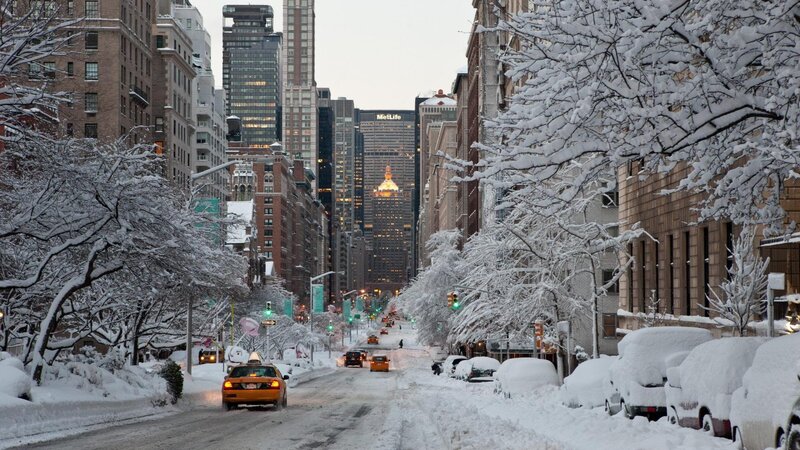 Yellow Taxi in Snow