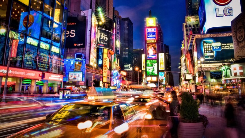 Yellow Taxi in Traffic