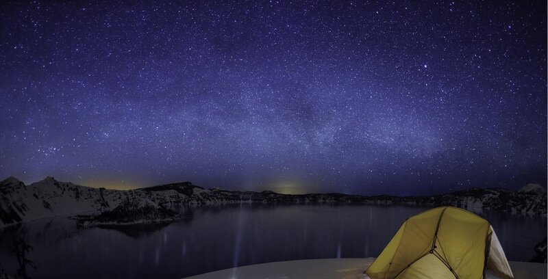 Yellow Tent at Lake