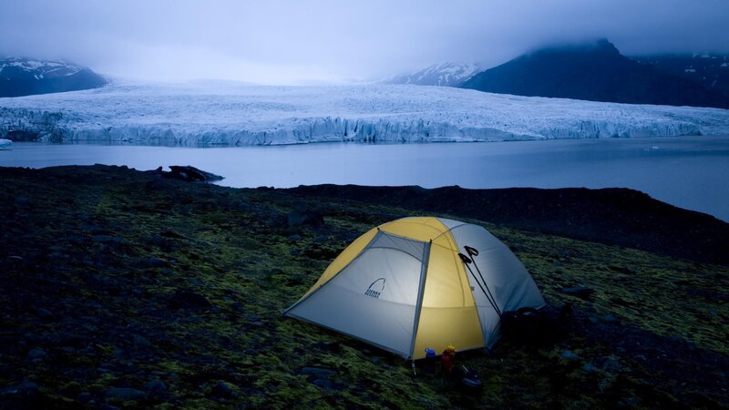 Yellow Tent on Mossy Ground