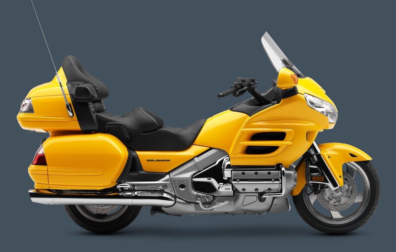 Yellow Touring Motorcycle — Neutral, Photograph, Seat, Windshield