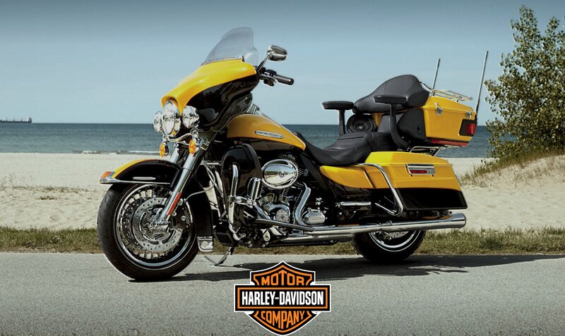 Yellow Touring Motorcycle — Serene, Afternoon