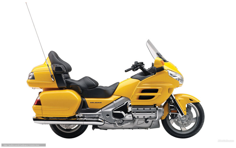 yellow touring motorcycle