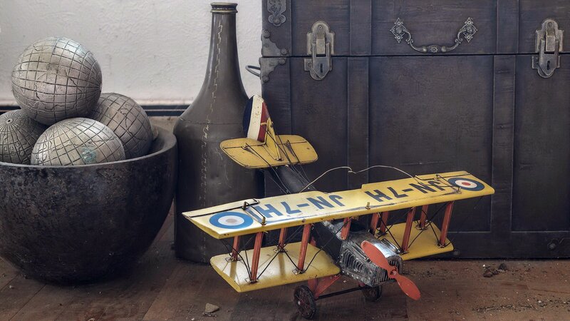 Yellow Toy Biplane — Nostalgic