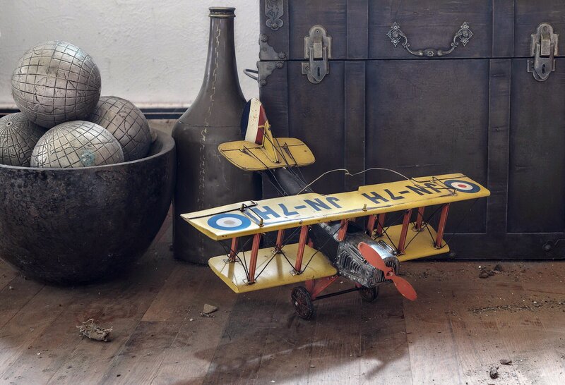 Yellow Toy Biplane