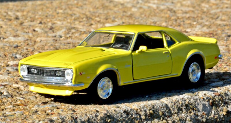 Yellow Toy Car — Bright, Afternoon