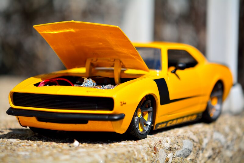 Yellow Toy Car — Detailed