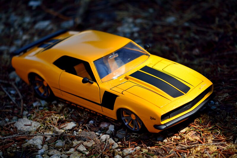 Yellow Toy Car — Dramatic, Afternoon