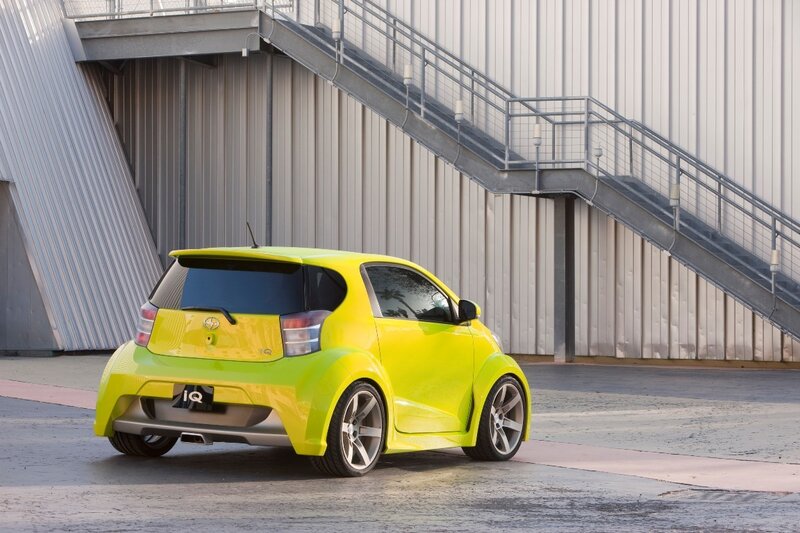 Yellow Toyota iQ concept car