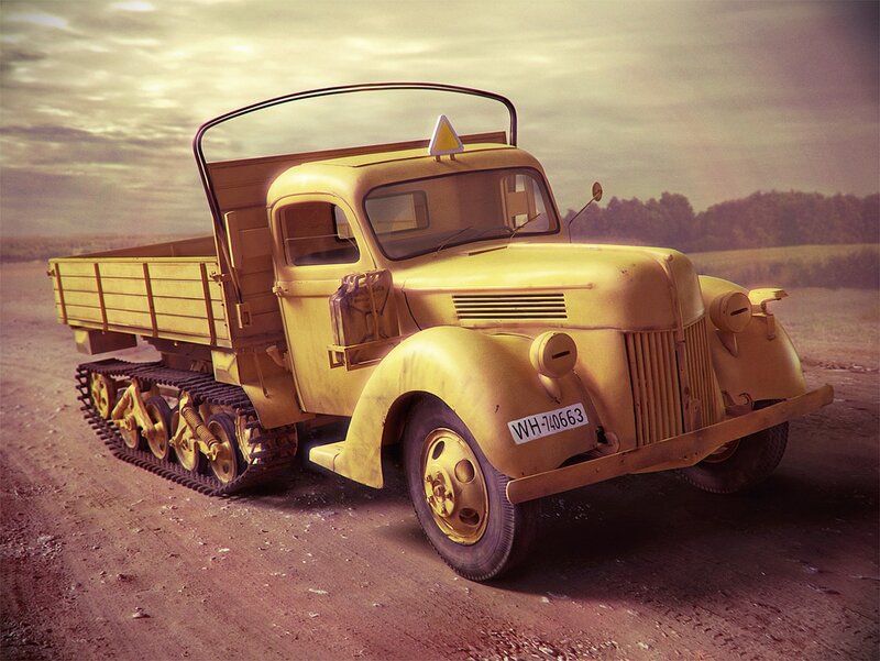 Yellow Tracked Truck