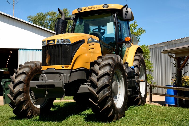 Yellow Tractor on Grass