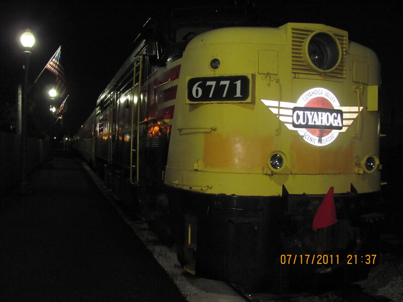 Yellow Train at Night