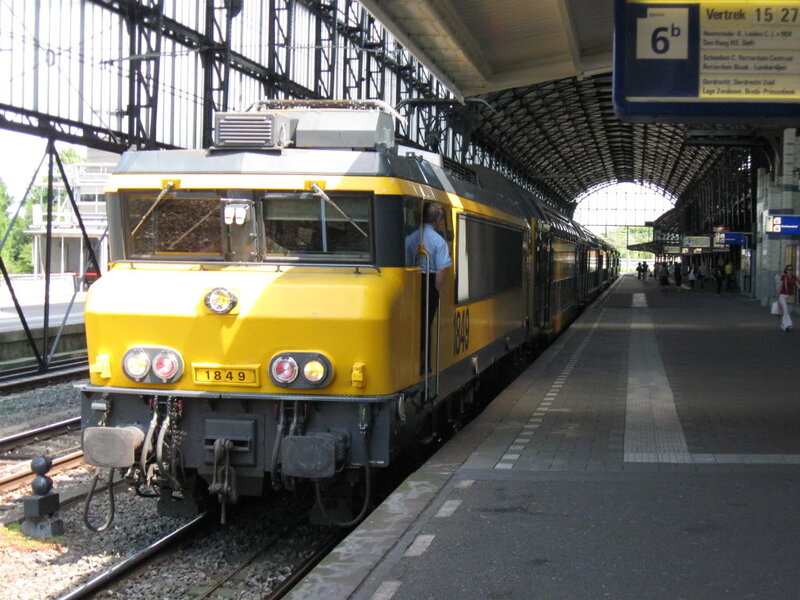 Yellow Train at Station — Calm, Afternoon, Photograph, Platform