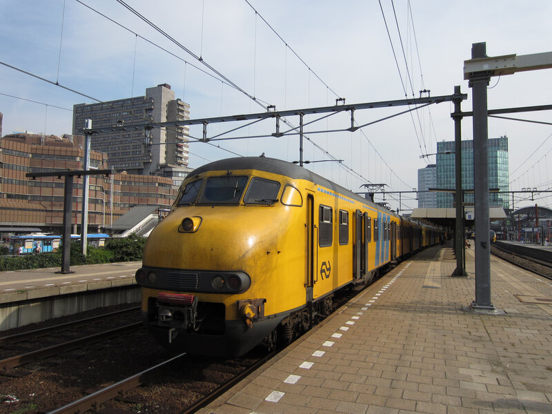 Yellow Train at Station — Calm, Afternoon