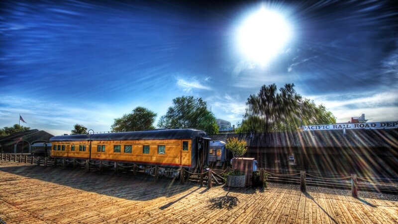 Yellow Train Car — Blue