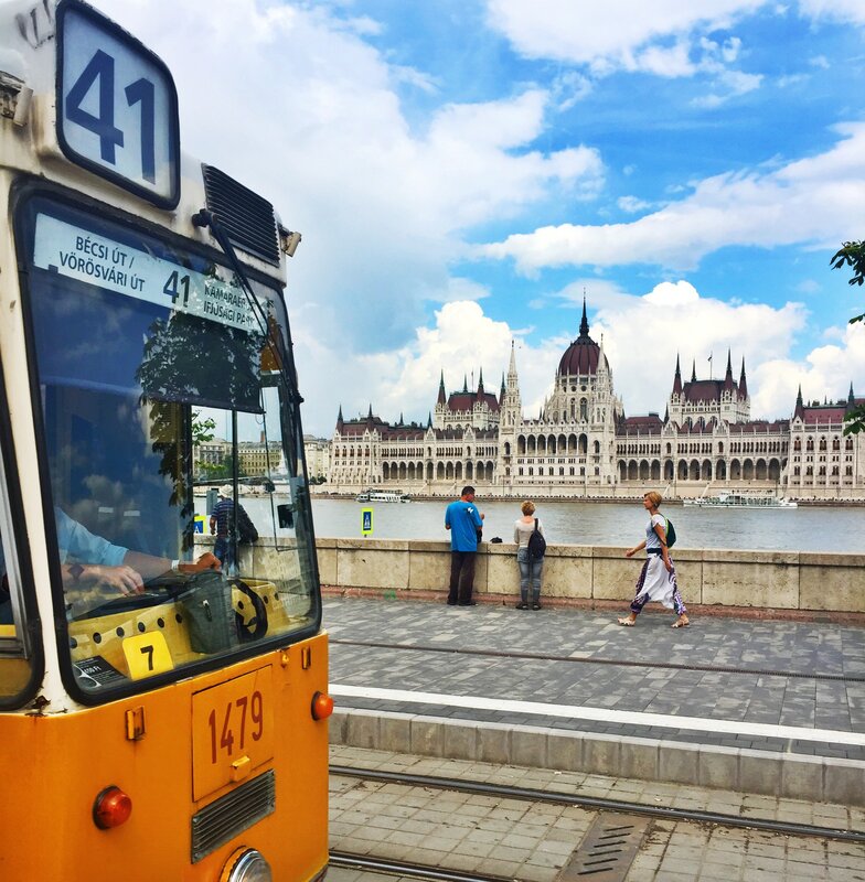 Yellow Tram on Tracks