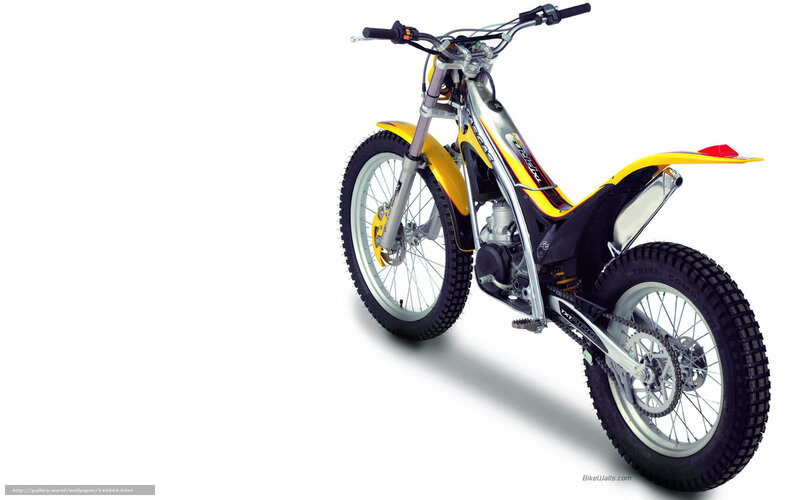 yellow trial motorcycle